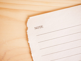 Image showing  Blank note book page vintage