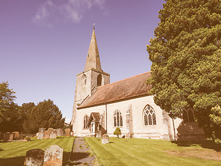 Image showing St Mary Magdalene church in Tanworth in Arden vintage