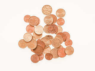 Image showing  Euro coins vintage