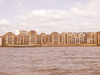 Image showing London docks vintage