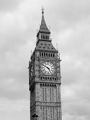 Image showing Black and white Big Ben in London