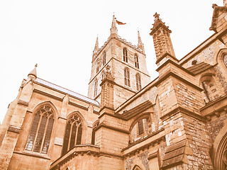 Image showing Southwark Cathedral, London vintage