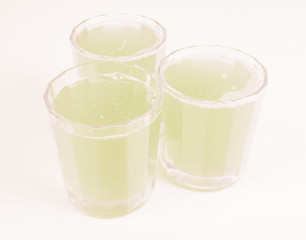 Image showing  Green apple juice vintage