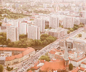 Image showing Berlin aerial view vintage