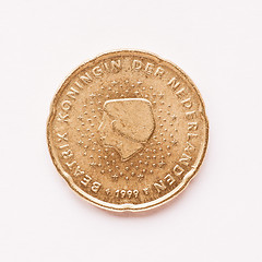 Image showing  Dutch 20 cent coin vintage