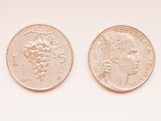 Image showing  Old Italian coins vintage