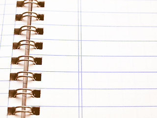 Image showing  Blank notebook page vintage