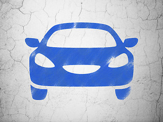 Image showing Tourism concept: Car on wall background