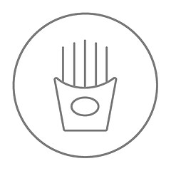 Image showing French fries line icon.