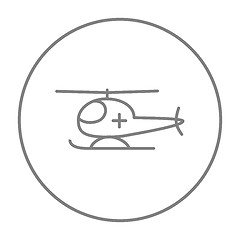 Image showing Air ambulance line icon.