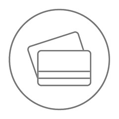 Image showing Credit cards line icon.
