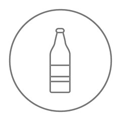 Image showing Glass bottle line icon.