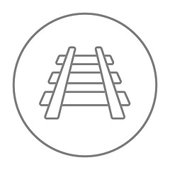 Image showing Railway track line icon.