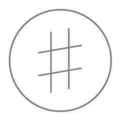 Image showing Hashtag symbol line icon.