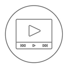 Image showing Video player line icon.