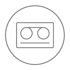 Image showing Cassette tape line icon.