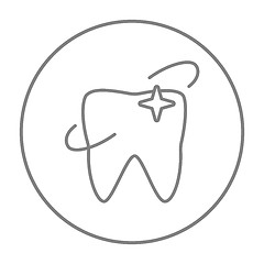 Image showing Shining tooth line icon.