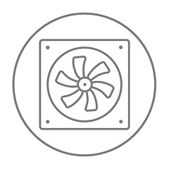 Image showing Computer cooler line icon.