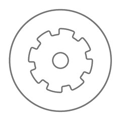 Image showing Gear line icon.