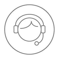 Image showing Customer service line icon.