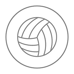 Image showing Volleyball ball line icon.