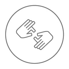 Image showing Finger language line icon.