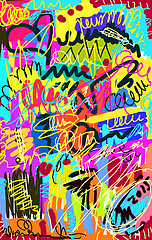 Image showing Bright multi-colored untidy background