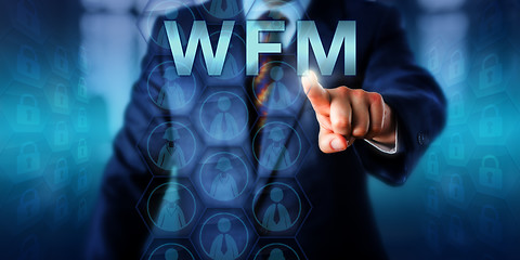 Image showing Manager Touching WFM Onscreen