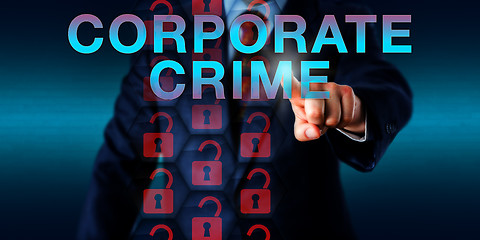 Image showing Professional Pushing CORPORATE CRIME