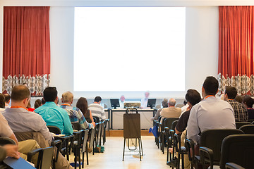 Image showing Speaker at Business Conference and Presentation.