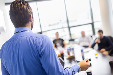 Image showing Business presentation on corporate meeting.