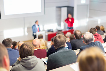 Image showing Speaker at Business Conference and Presentation.