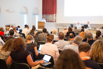 Image showing Speaker at Business Conference and Presentation.