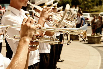 Image showing Military brass band