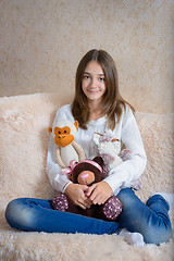 Image showing Girl and toys