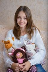 Image showing Girl and toys