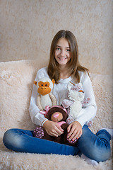 Image showing Girl and toys