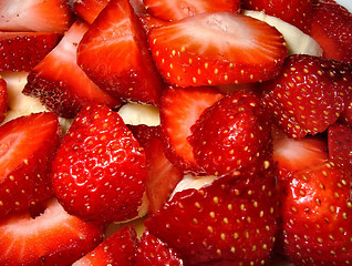 Image showing Strawberries and Cream