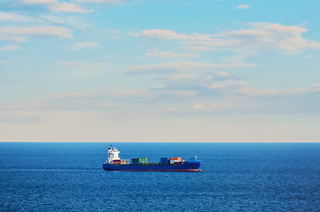 Image showing Container Ship in the Sea