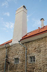 Image showing An old building with a large chimney, Tallinn