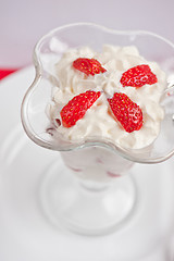 Image showing strawberry with cream