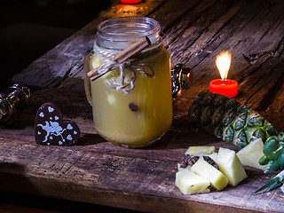 Image showing green pineapple tea