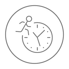 Image showing Time management line icon.