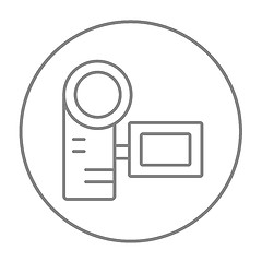 Image showing Digital video camera line icon.
