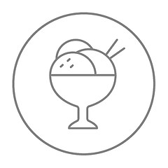 Image showing Cup of an ice cream line icon.