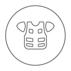 Image showing Motorcycle suit line icon.