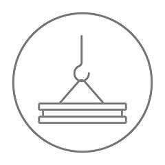 Image showing Crane hook line icon.