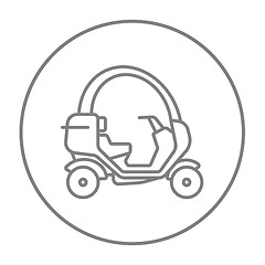 Image showing Rickshaw line icon.