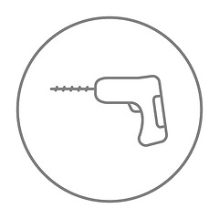 Image showing Hammer drill line icon.
