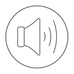 Image showing Speaker volume line icon.